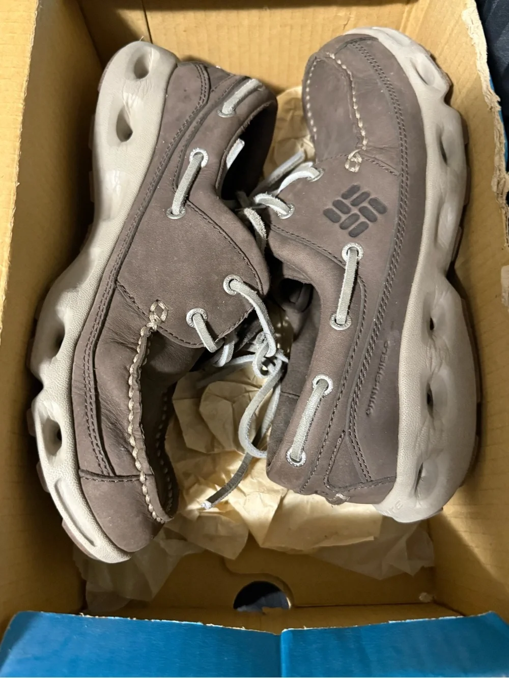 Columbia PFG Wakedrainer Leather Boat Shoes